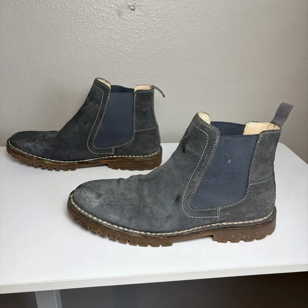 Steve Madden Chukka Boots Men Gray Suede Slip On Size 10.5 D